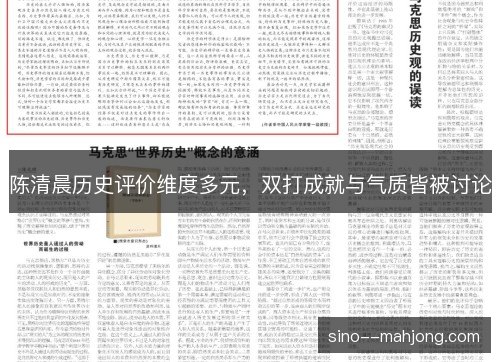 陈清晨历史评价维度多元,双打成就与气质皆被讨论 陈清晨历史评价维度多元,双打成就与气质皆被讨论